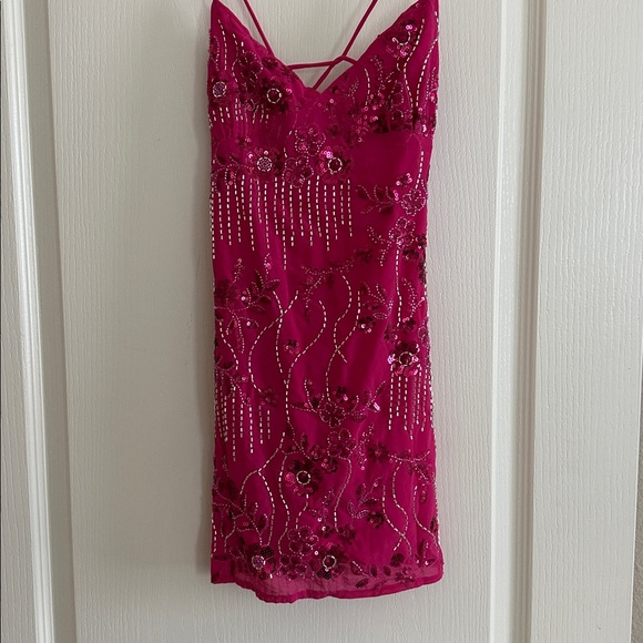 Peppermayo Pink Sequin Mini Dress - Picture 3 of 4